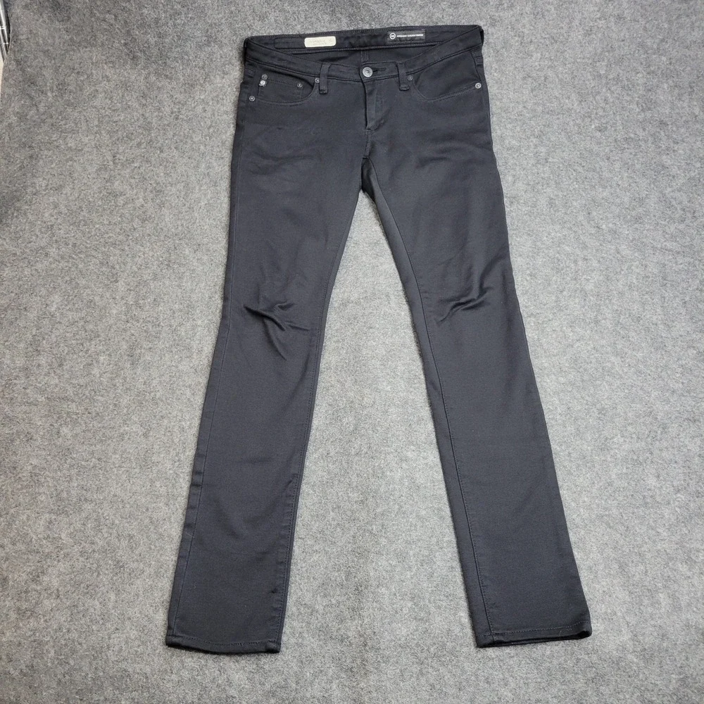 AG Adriano Goldschmied Jeans 29 Womens Black Denim The Legging Super Skinny Fit - Picture 2 of 12